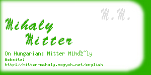 mihaly mitter business card